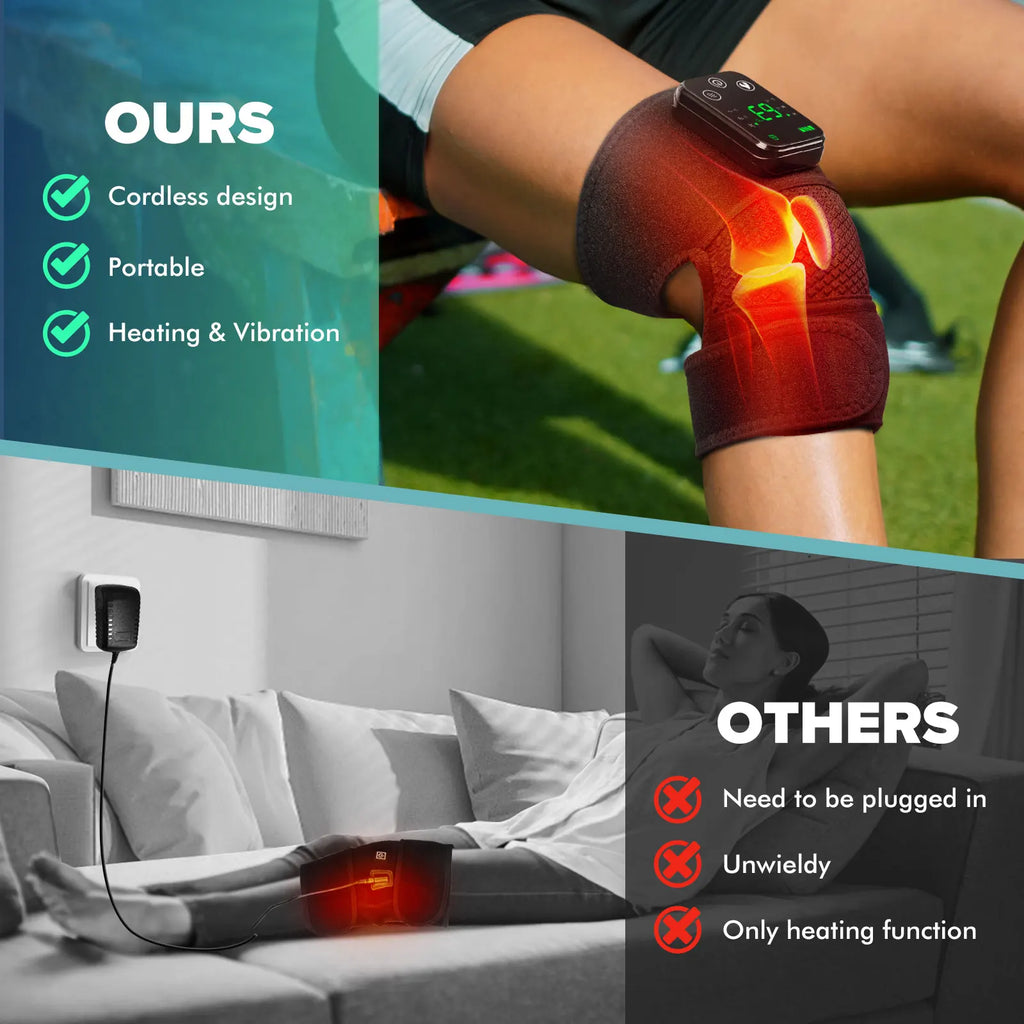 Back to Moving Heated Massage Wrap — Drug-Free Relief for Knee, Shoulder & Elbow Pain